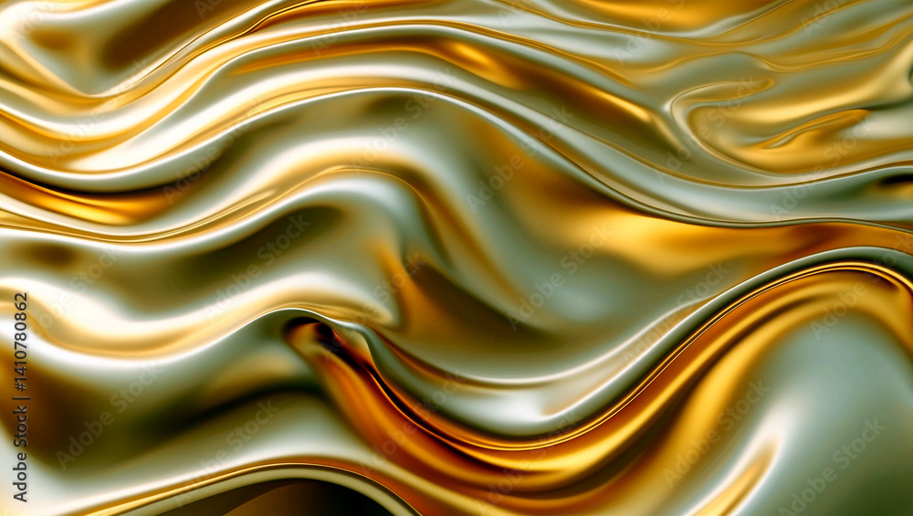 Smooth metallic liquid gold abstract background design Smooth metallic liquid gold abstract background design