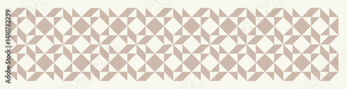 Mid century modern pastel pink and cream square triangle pattern. Repeated and decorative design that can be used for packaging, decorating, interior design, wallpapers, banners, and more.