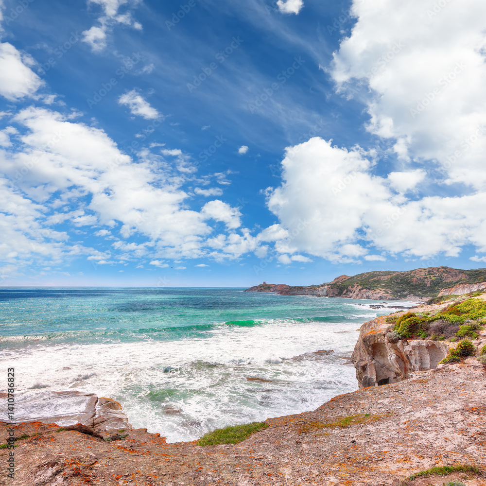Unbelivable view at Torre Argentina at the West coast along Costa Tentizzos near Bosa