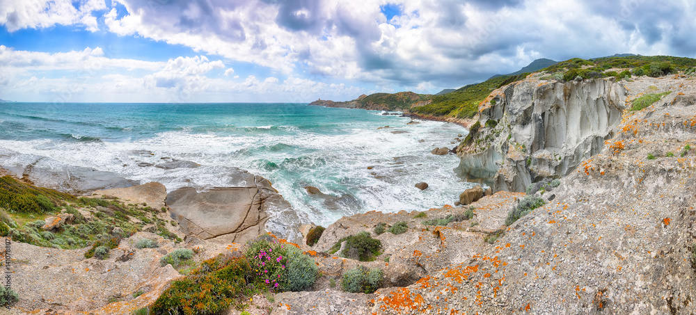 Unbelivable view at Torre Argentina at the West coast along Costa Tentizzos near Bosa