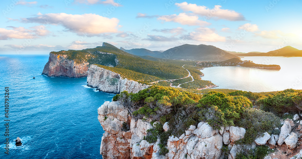 Amazing morning view on Cacccia cape.