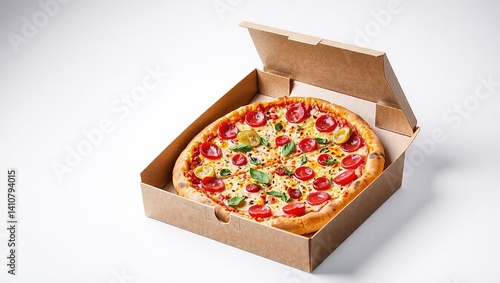 Pizza Delivery - Cardboard Box Ready for Pickup - Restaurant Order