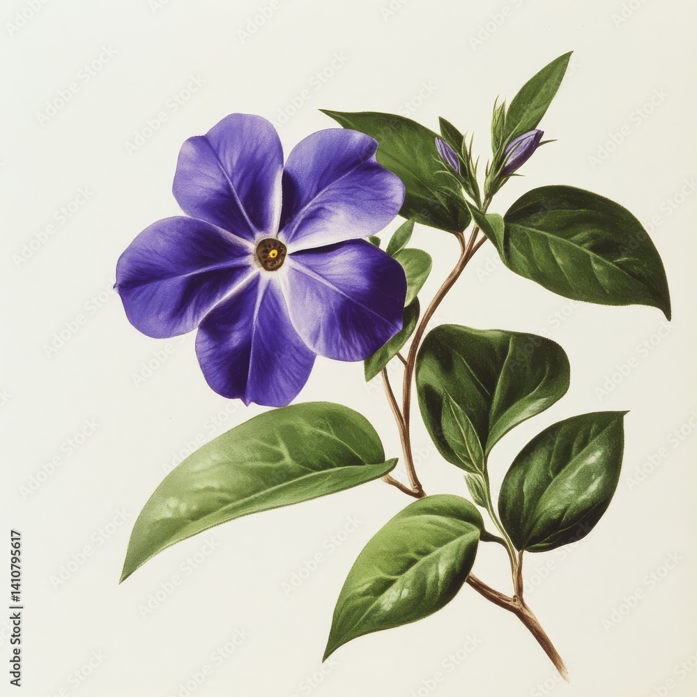 Vinca major is greater periwinkle.
