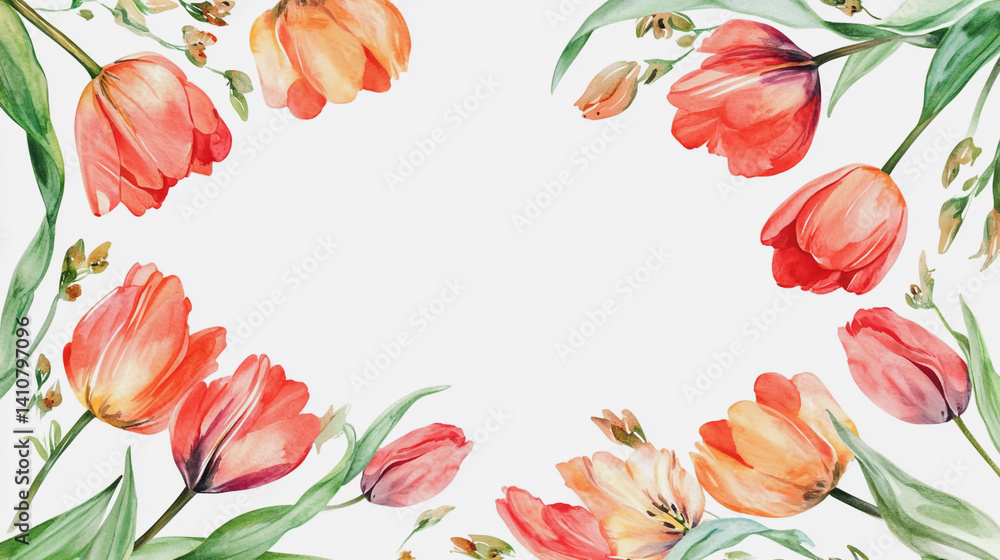 watercolor botanical Tulip flowers texture template background.Elegant wedding invitation card background . Minimal hand painted Design for wedding or Valentine's Day
watercolor botanical Tulip flowers texture template background.Elegant wedding invitation card background . Minimal hand painted Design for wedding or Valentine's Day