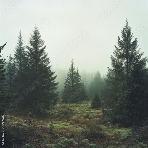 Wallpaper Mural Forest conifers. Torontodigital.ca