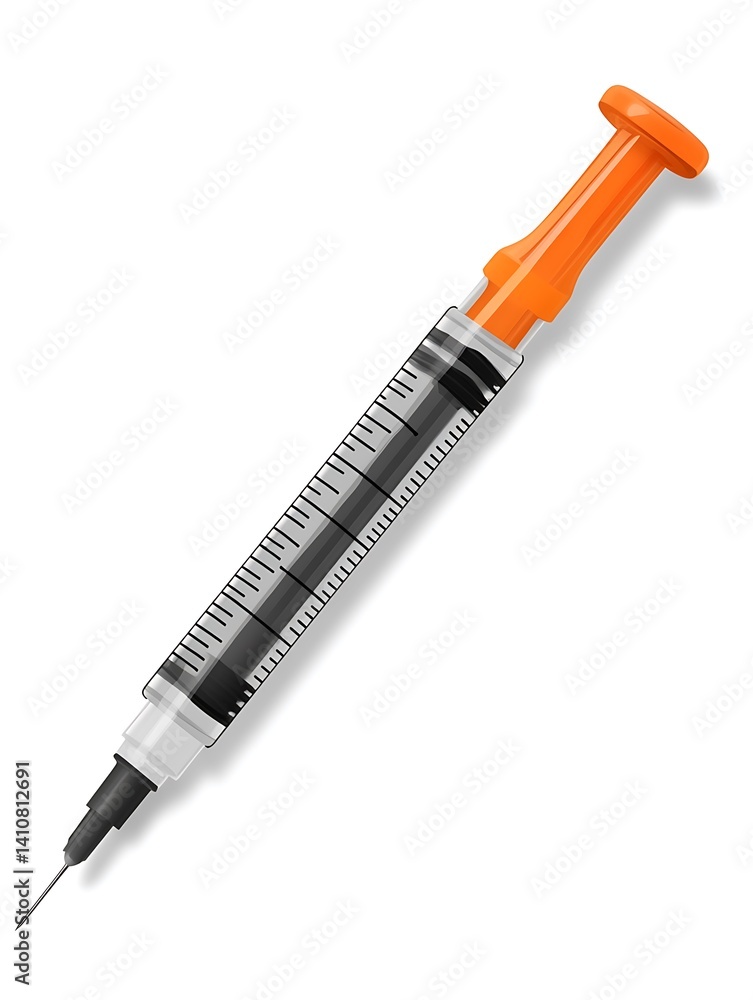 Fototapeta premium Medical syringe illustration