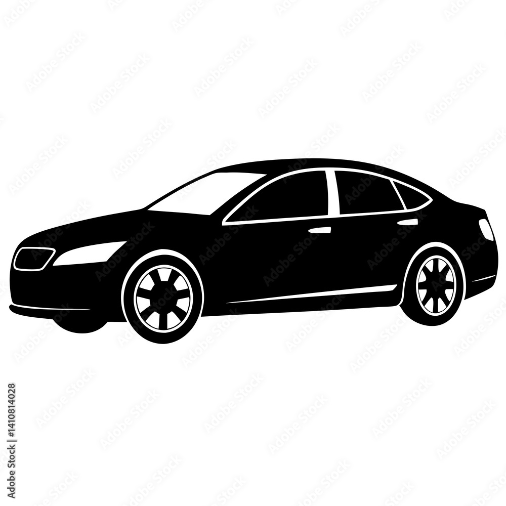 Fototapeta premium modern Car silhouette vector isolated on white background