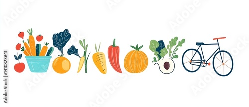 Various vegetables  promoting healthy eating and fresh produce