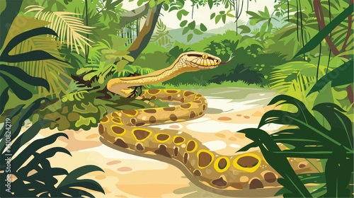 Professional Image of Snake in Siam Serpentarium, Bangkok Thailand - November 12, 2016