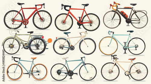 Bicycle Vector Set Collection for Design - Ideal for Graphic Projects & Creative Purposes