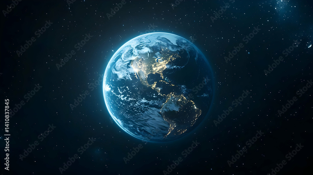 Pixelated Earth In Space Pixelated Earth In Space