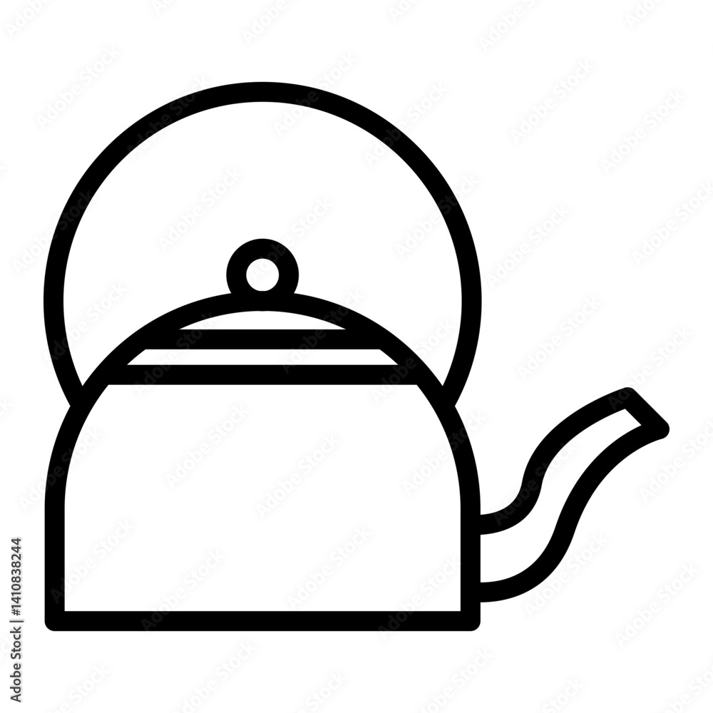 Obraz premium Kettle Line Icon