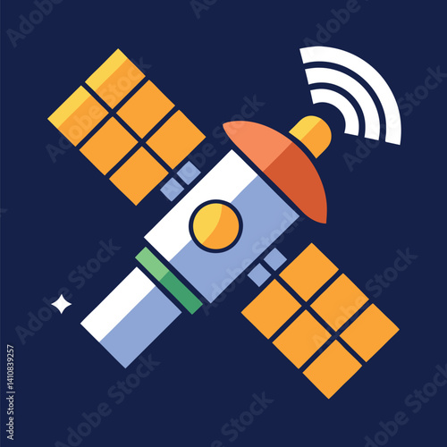 space satellite internet icon.