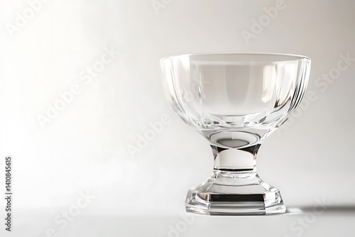 Obraz na płótnie A crystal trophy with a minimalist base and smooth polished edges, isolated against a pure white background, capturing elegance and clarity w salonie