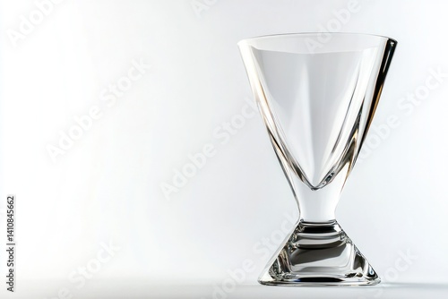 Obraz na płótnie A crystal trophy with a minimalist base and smooth polished edges, isolated against a pure white background, capturing elegance and clarity w salonie