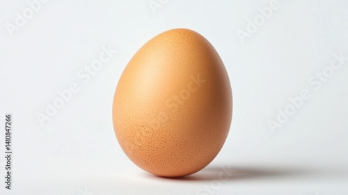 Obraz na płótnie A fresh egg, isolated on a clean white background, emphasizing simplicity and natural beauty. w salonie