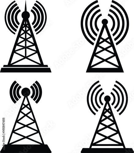 Signal Booster silhouette vector