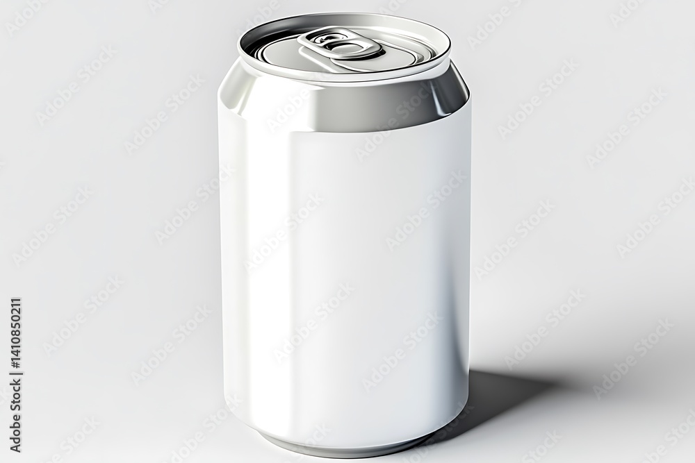 A minimalist illustration of an empty soda can, isolated on a white background, highlighting its clean design and modern simplicity