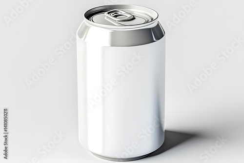 A minimalist illustration of an empty soda can, isolated on a white background, highlighting its clean design and modern simplicity