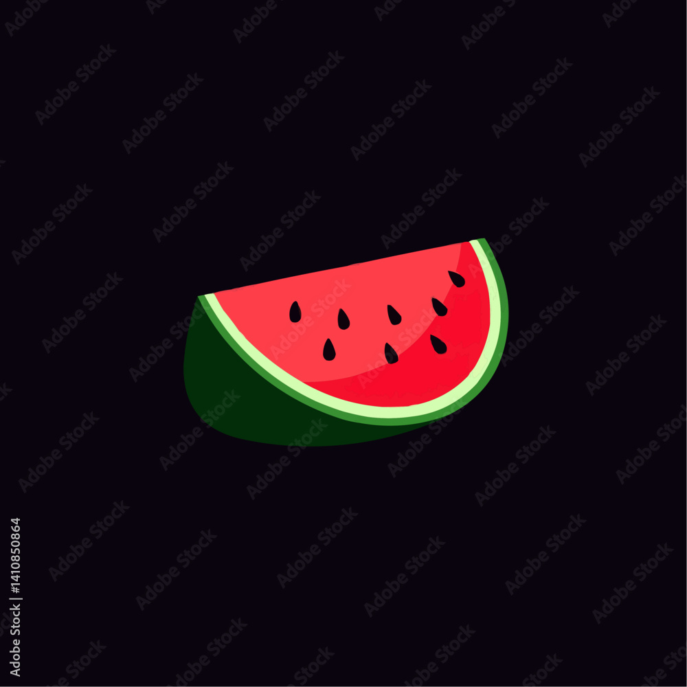 Juicy Watermelon Slice, Summer Fruit Illustration
Juicy Watermelon Slice, Summer Fruit Illustration