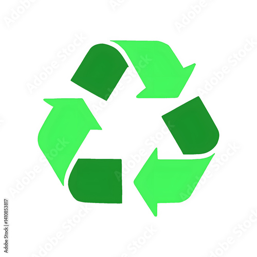 Two-tone green recycling icon – universal eco symbol