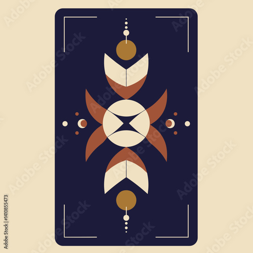 Obraz na płótnie Abstract geometric pattern design with bold colors on cream background Esoterics w salonie