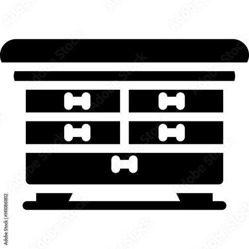Chest of Drawers Glyph Icon