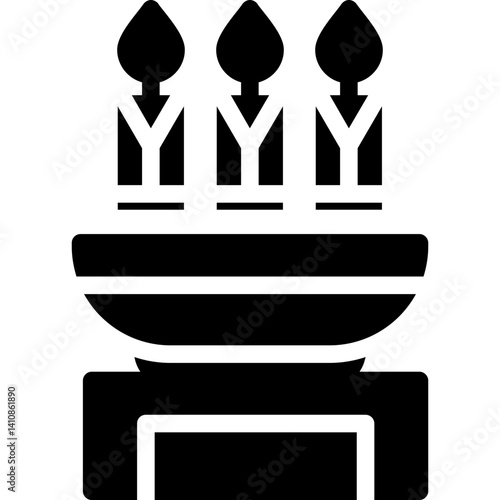 Tealight Holder Glyph Icon
