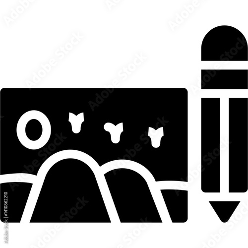 Photo Editing Glyph Icon