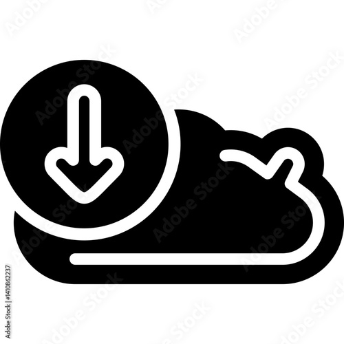 Media Download Glyph Icon