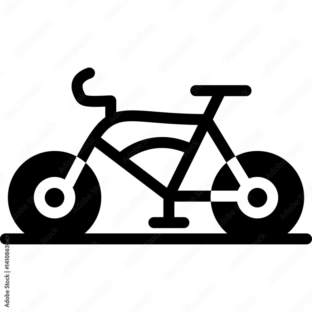 Bicycle Glyph Icon Bicycle Glyph Icon
