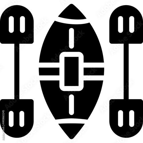 Kayak Glyph Icon