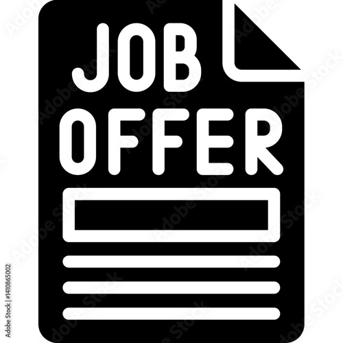 Job Offer Glyph Icon