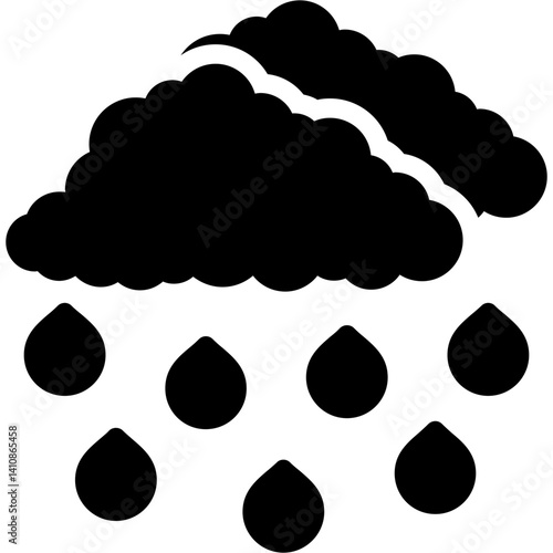 Monsoon Season Glyph Icon