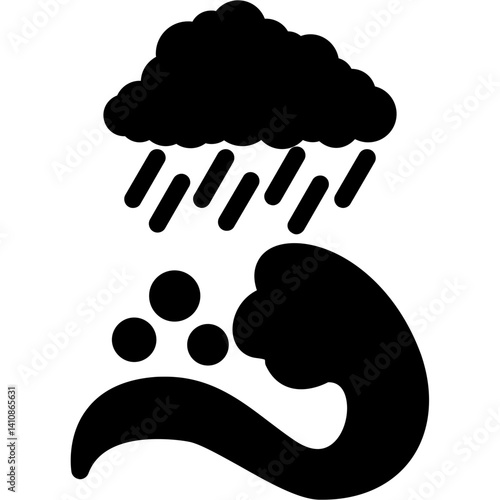 Storm Surge Glyph Icon