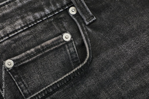 Obraz na płótnie Dark denim jeans pocket detail w salonie