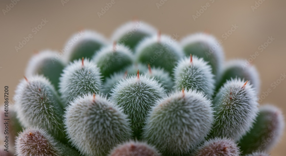 Macro detail of a captivating, sand-hugging succulent with fuzzy surface adaptation Macro detail of a captivating, sand-hugging succulent with fuzzy surface adaptation