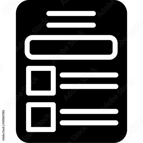 Customs Glyph Icon