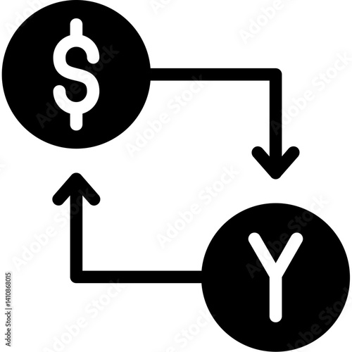 Currency Exchange Glyph Icon