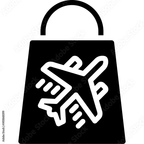 Duty-Free Shopping Glyph Icon