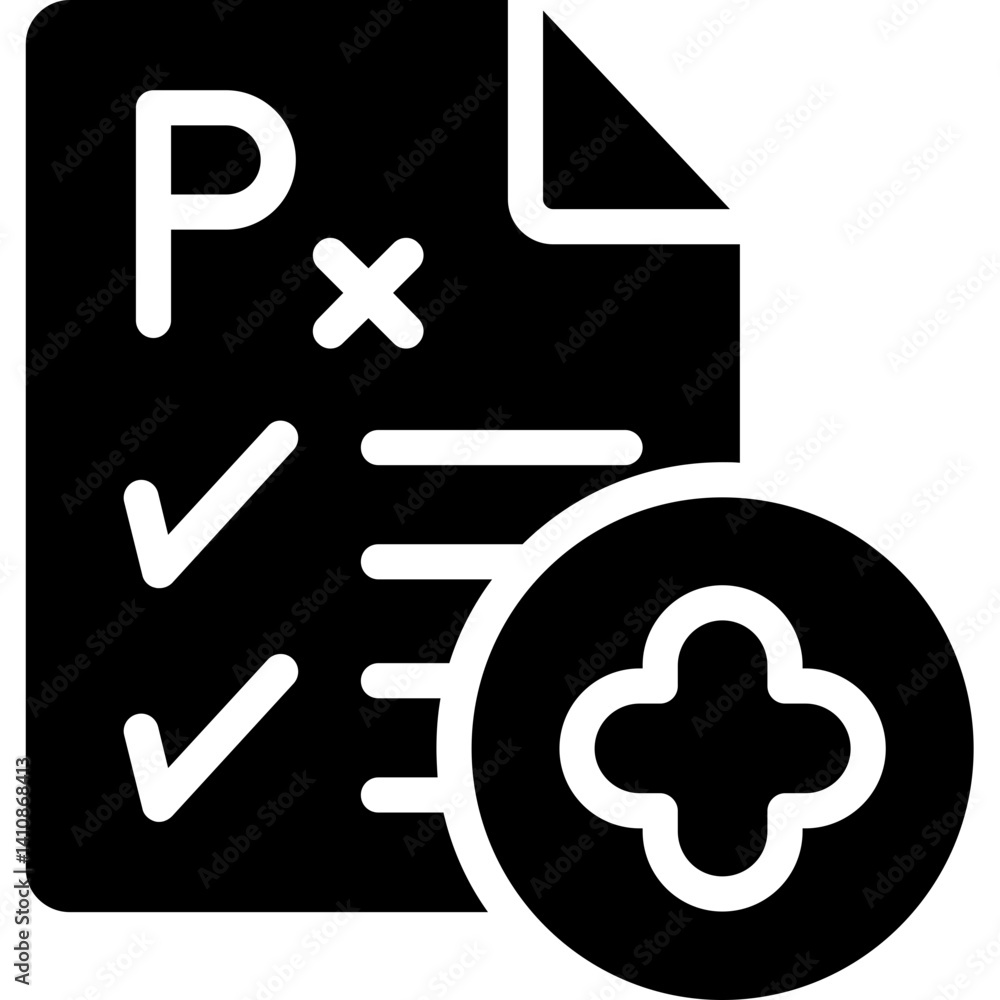 Obraz premium Health Screening Glyph Icon