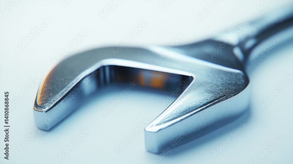 Obraz premium CloseUp of a Metallic Tool with Precision Design and Reflective Surface for Industrial or DIY