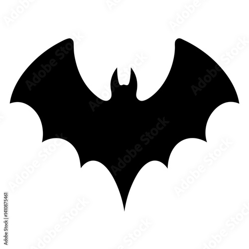 Wallpaper Mural bat black silhouette icon - perfect for designs about jungle animals bat nature, wildlife, rainforest, vector art Torontodigital.ca