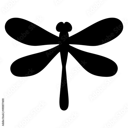 dragonfly black silhouette icon - perfect for designs about jungle animals dragonfly nature, wildlife, rainforest, vector art