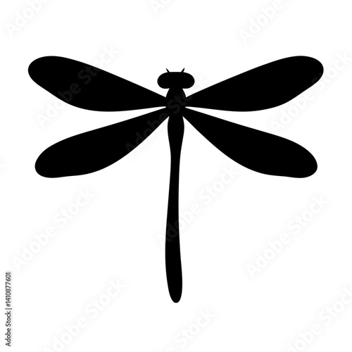dragonfly black silhouette icon - perfect for designs about jungle animals dragonfly nature, wildlife, rainforest, vector art