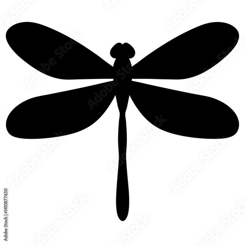 dragonfly black silhouette icon - perfect for designs about jungle animals dragonfly nature, wildlife, rainforest, vector art