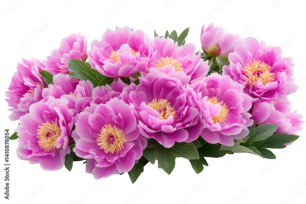 Obraz premium Pink Peonies Floral Arrangement on Transparent Background