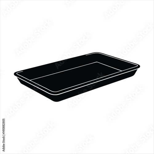 Tea tray vector illustration station