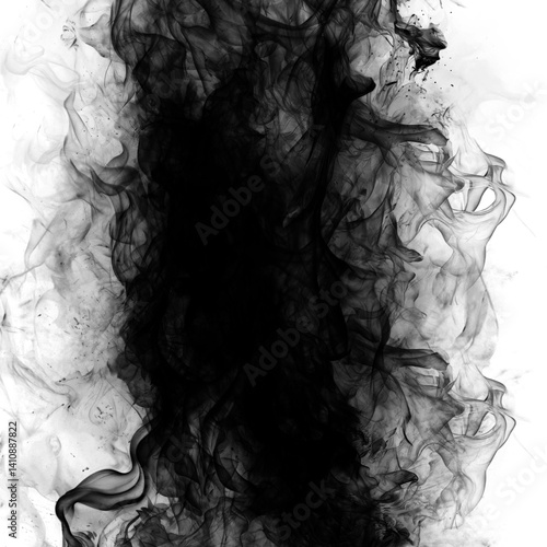Black Smoke Brush Effect Transparan Background