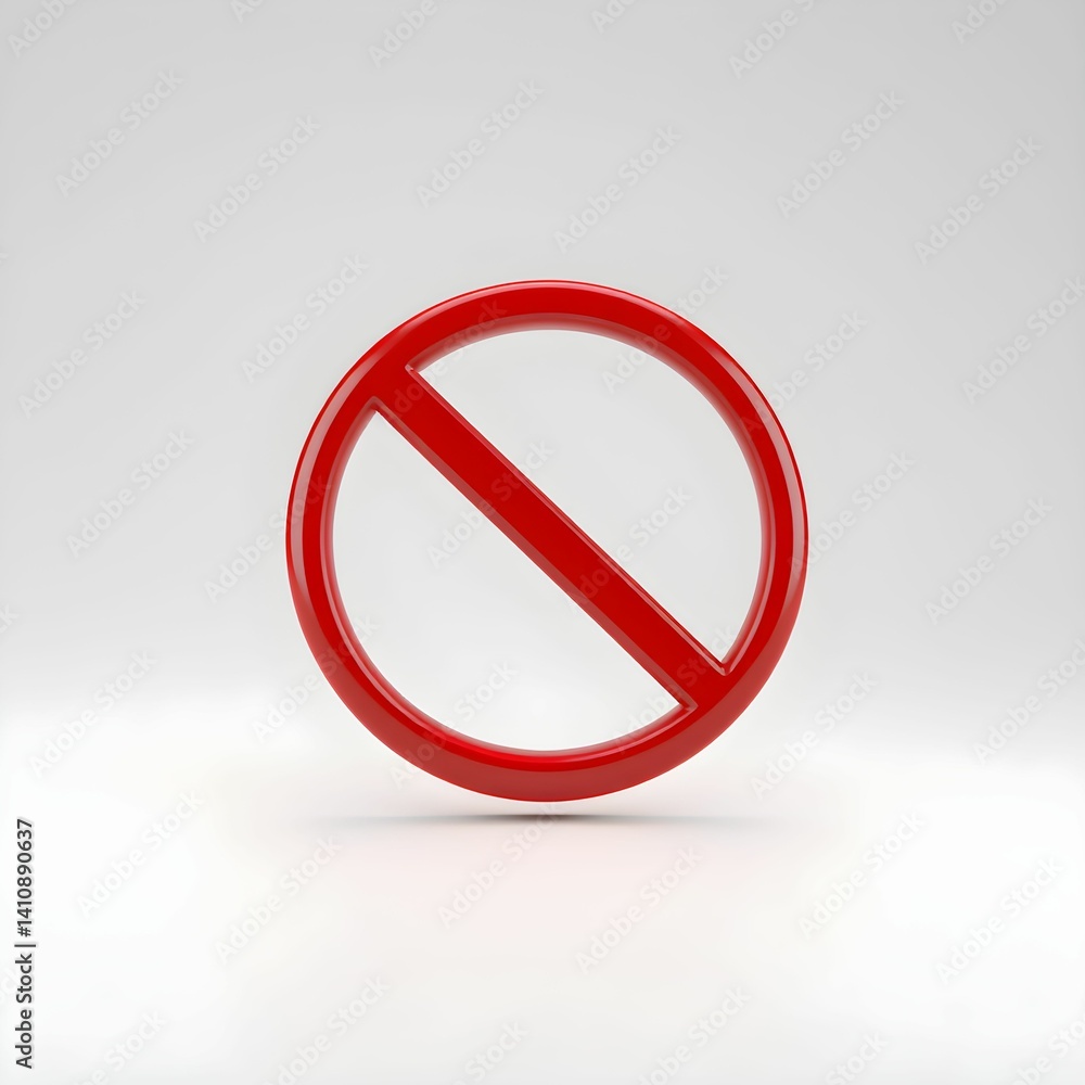 red circle, white background, prohibition sign, no entry symbol, graphic design, minimalist, bold, warning symbol, regulatory sign, vector illustration, crisp edges red circle, white background, prohibition sign, no entry symbol, graphic design, minimalist, bold, warning symbol, regulatory sign, vector illustration, crisp edges